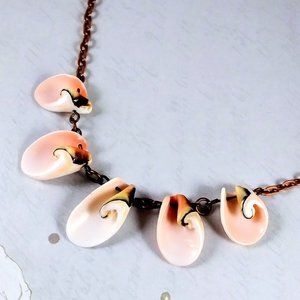 Pink Shell Copper Necklace